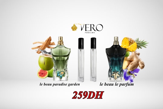 pack duo 10ml  : le beau paradise garden  + le beau le parfum