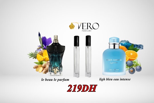 pack duo 10ml  : light blue intense +  le beau le parfum